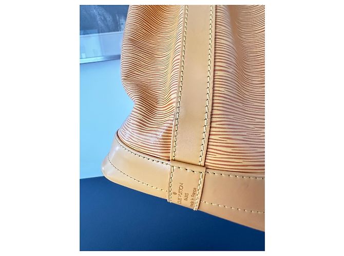 Louis Vuitton Borsa a Secchiello Epi Noe in Pelle Gialla - vista 13