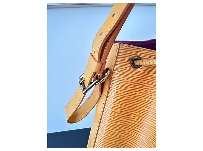 Louis Vuitton Borsa a Secchiello Epi Noe in Pelle Gialla - vista 5