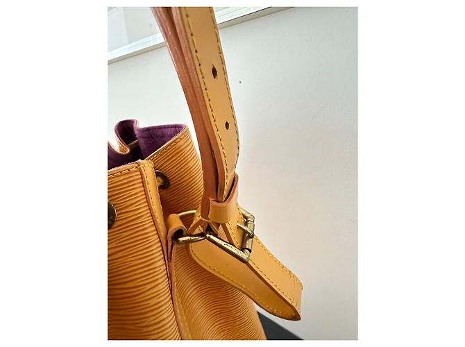 Louis Vuitton Borsa a Secchiello Epi Noe in Pelle Gialla - vista 6