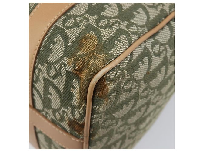 Christian Dior Trotter Canvas Hand Bag Khaki Gold Tone - vista 10