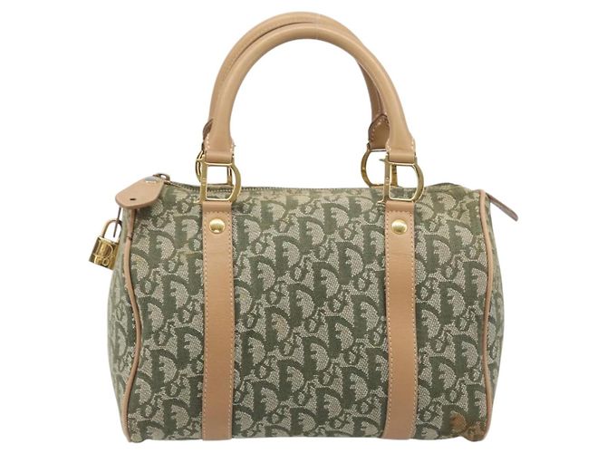 Christian Dior Trotter Canvas Hand Bag Khaki Gold Tone - vista 13