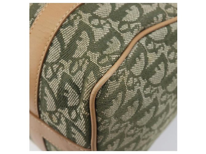 Christian Dior Trotter Canvas Hand Bag Khaki Gold Tone - vista 16