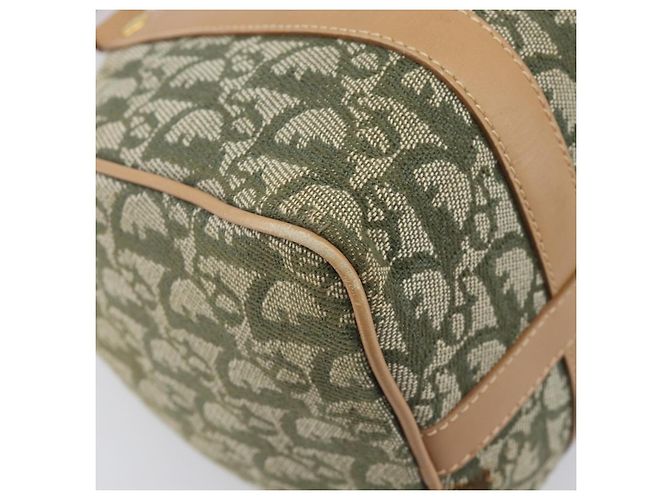 Christian Dior Trotter Canvas Hand Bag Khaki Gold Tone - vista 17