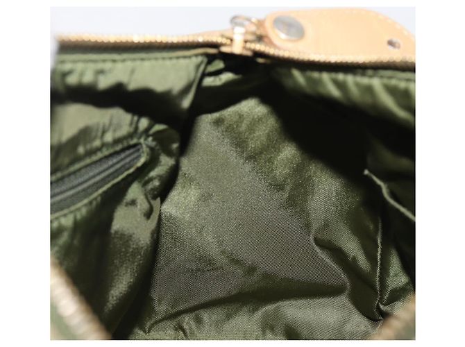 Christian Dior Trotter Canvas Hand Bag Khaki Gold Tone - vista 23