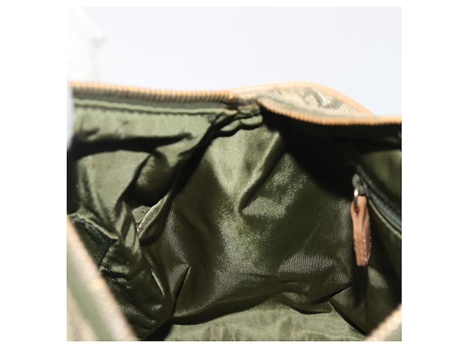 Christian Dior Trotter Canvas Hand Bag Khaki Gold Tone - vista 24