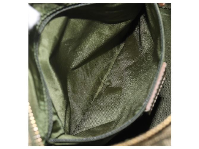 Christian Dior Trotter Canvas Hand Bag Khaki Gold Tone - vista 26