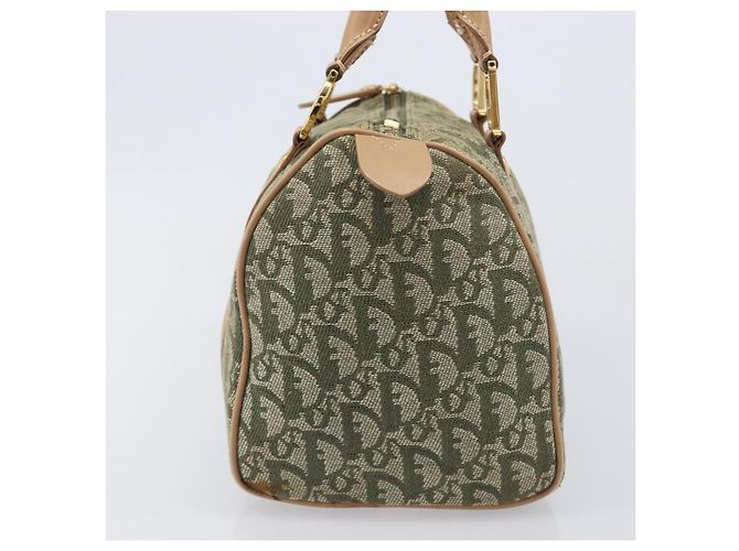 Christian Dior Trotter Canvas Hand Bag Khaki Gold Tone - vista 3