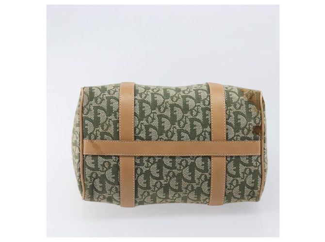 Christian Dior Trotter Canvas Hand Bag Khaki Gold Tone - vista 5