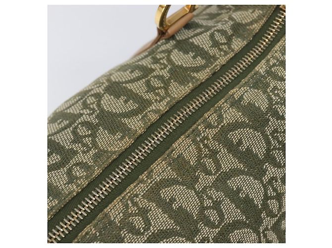Christian Dior Trotter Canvas Hand Bag Khaki Gold Tone - vista 8