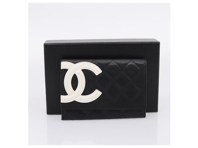 CHANEL Matelasse Wallet Leather Black Gold CC - vista 12