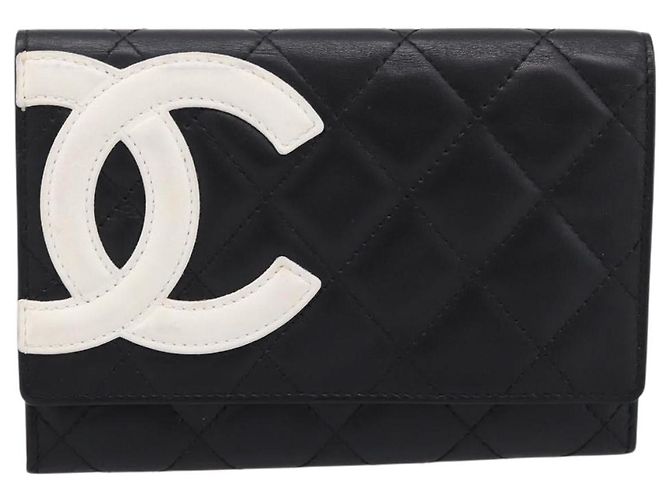 CHANEL Matelasse Wallet Leather Black Gold CC - vista 13