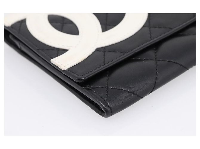 CHANEL Matelasse Wallet Leather Black Gold CC - vista 14