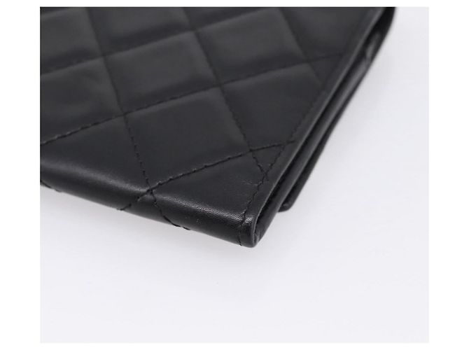 CHANEL Matelasse Wallet Leather Black Gold CC - vista 15