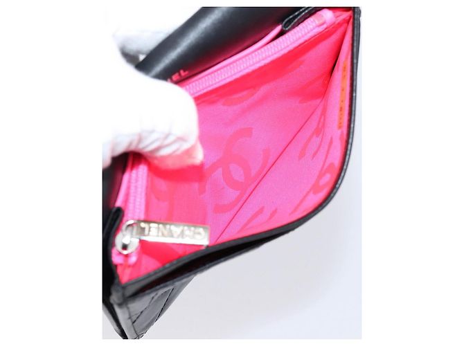 CHANEL Matelasse Wallet Leather Black Gold CC - vista 20