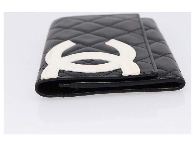 CHANEL Matelasse Wallet Leather Black Gold CC - vista 3