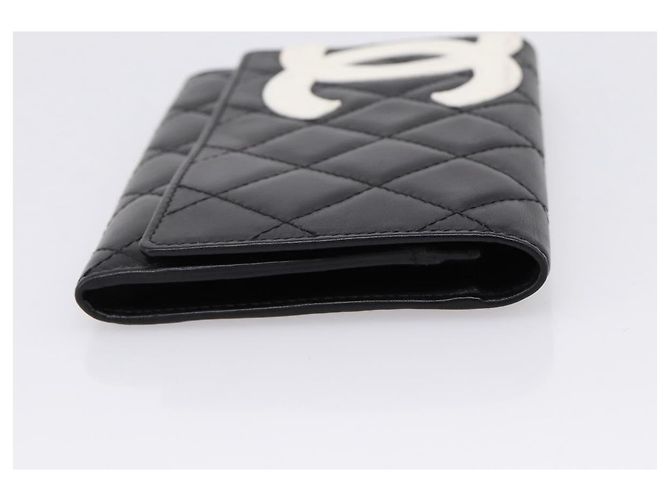 CHANEL Matelasse Wallet Leather Black Gold CC - vista 4