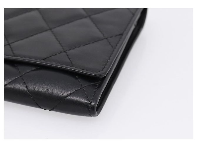CHANEL Matelasse Wallet Leather Black Gold CC - vista 7