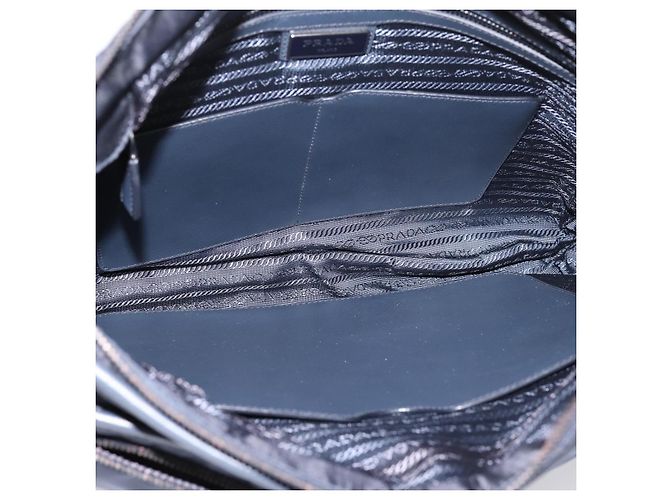 PRADA Shoulder Bag Nylon Navy Silver - vista 11