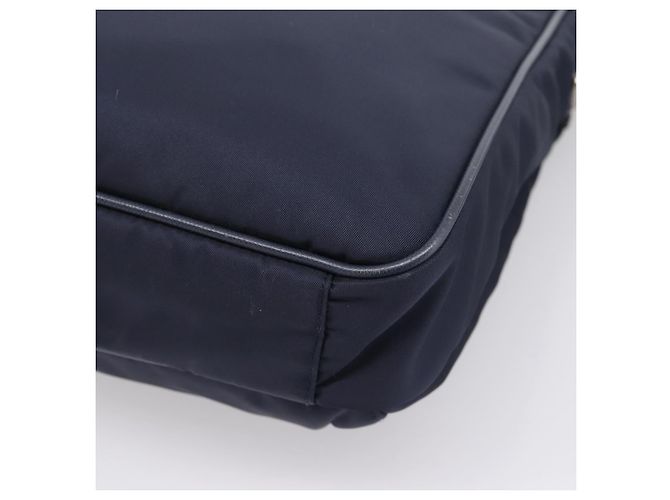 PRADA Shoulder Bag Nylon Navy Silver - vista 16
