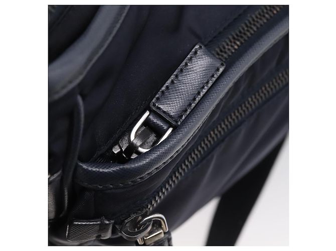 PRADA Shoulder Bag Nylon Navy Silver - vista 26