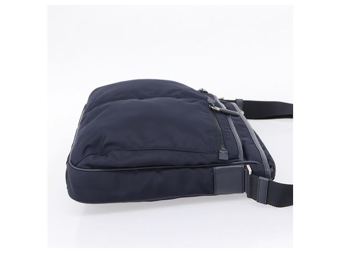 PRADA Shoulder Bag Nylon Navy Silver - vista 4