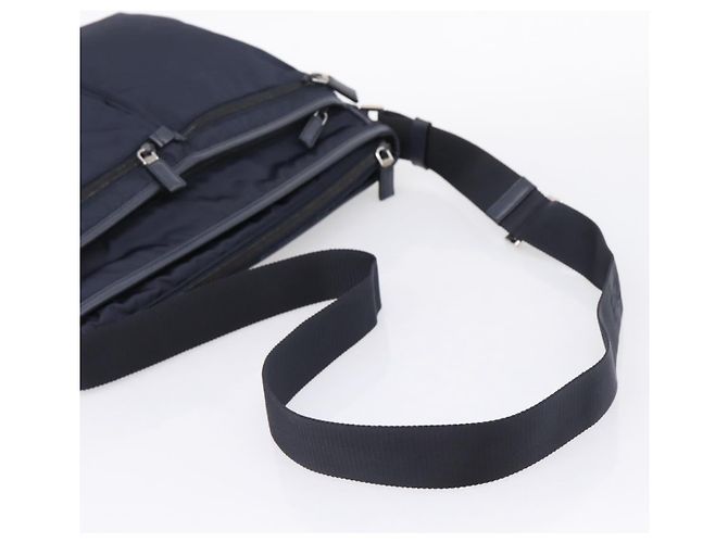 PRADA Shoulder Bag Nylon Navy Silver - vista 7