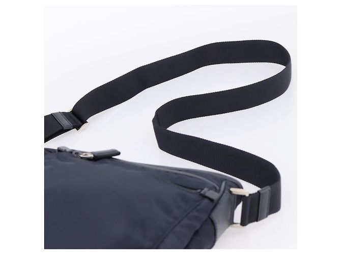 PRADA Shoulder Bag Nylon Navy Silver - vista 8