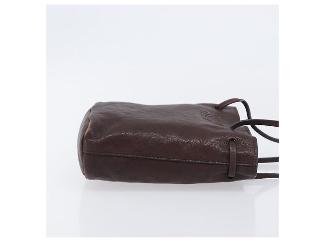 Miu Miu Shoulder Bag Leather Brown - vista 3