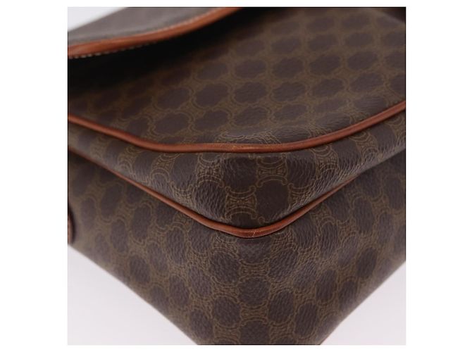 Céline CELINE Macadam Canvas Shoulder Bag PVC Leather Brown Gold - vista 16