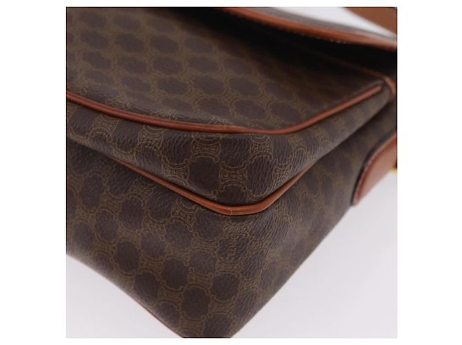 Céline CELINE Macadam Canvas Shoulder Bag PVC Leather Brown Gold - vista 17