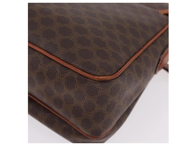 Céline CELINE Macadam Canvas Shoulder Bag PVC Leather Brown Gold - vista 19
