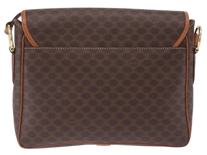 Céline CELINE Macadam Canvas Shoulder Bag PVC Leather Brown Gold - vista 2