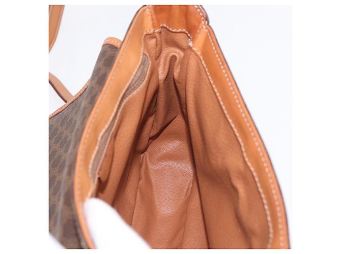 Céline CELINE Macadam Canvas Shoulder Bag PVC Leather Brown Gold - vista 23