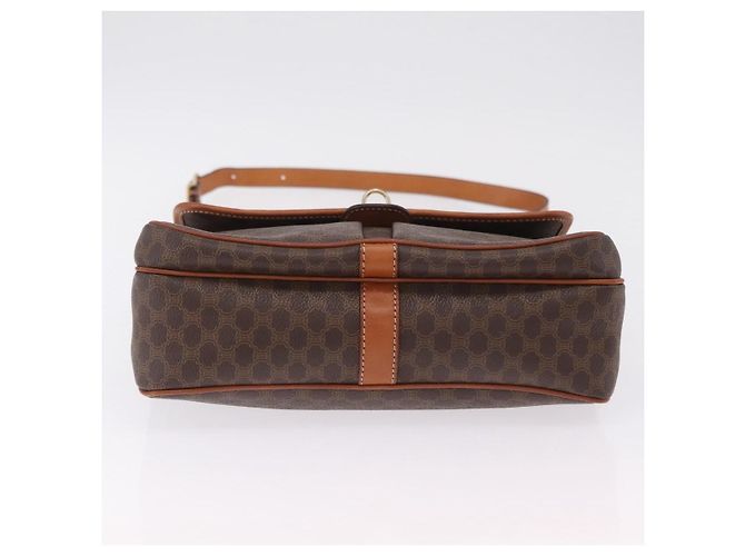 Céline CELINE Macadam Canvas Shoulder Bag PVC Leather Brown Gold - vista 5