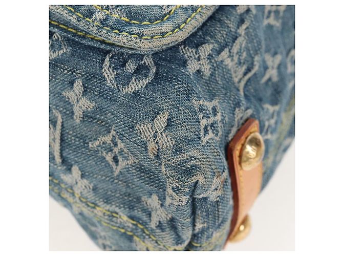 LOUIS VUITTON Monogram Denim Buggy GM Shoulder Bag Blue M95048 LV - vista 16