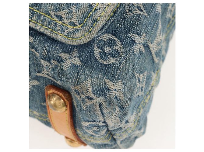 LOUIS VUITTON Monogram Denim Buggy GM Shoulder Bag Blue M95048 LV - vista 17