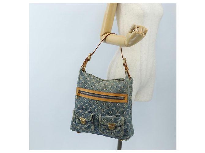 LOUIS VUITTON Monogram Denim Buggy GM Shoulder Bag Blue M95048 LV - vista 36