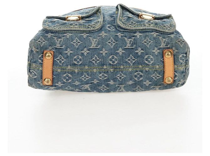LOUIS VUITTON Monogram Denim Buggy GM Shoulder Bag Blue M95048 LV - vista 5