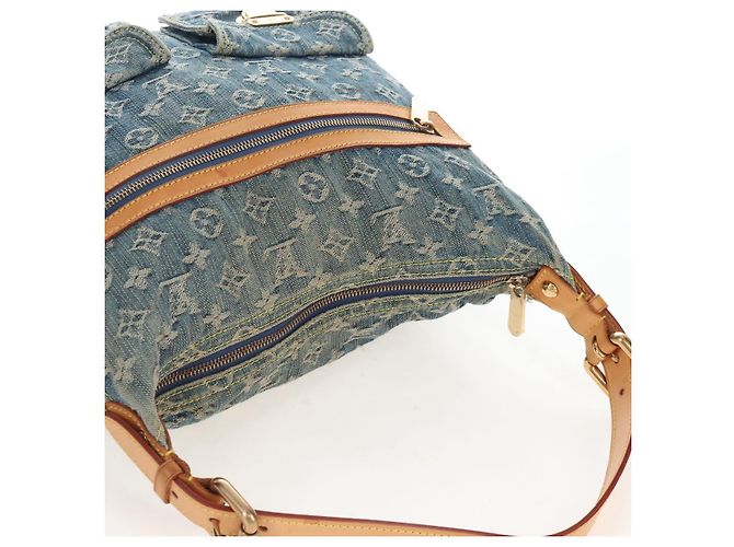LOUIS VUITTON Monogram Denim Buggy GM Shoulder Bag Blue M95048 LV - vista 6
