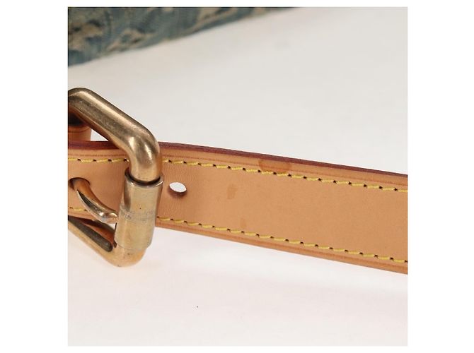LOUIS VUITTON Monogram Denim Buggy GM Shoulder Bag Blue M95048 LV - vista 9