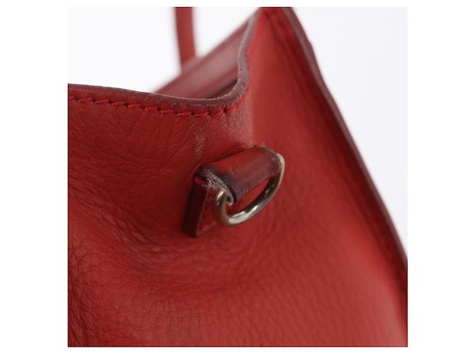 Céline CELINE Luggage Nano Shopper Hand Bag Leather 2way Red Gold - vista 10