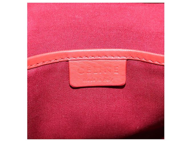 Céline CELINE Luggage Nano Shopper Hand Bag Leather 2way Red Gold - vista 24