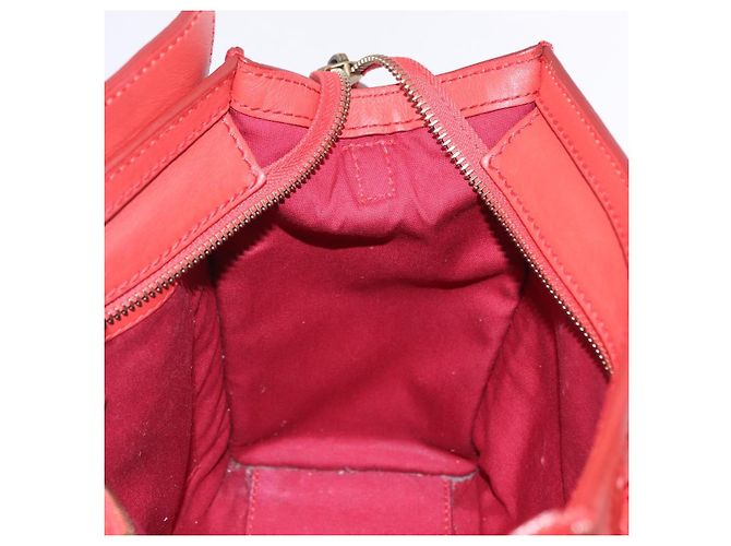 Céline CELINE Luggage Nano Shopper Hand Bag Leather 2way Red Gold - vista 25