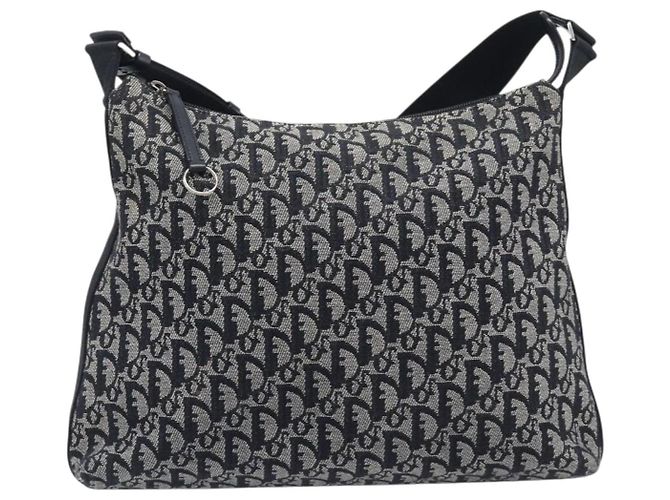 Christian Dior Trotter Canvas Shoulder Bag Gray Silver - vista 13