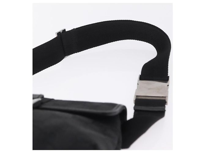 GUCCI GG Canvas Waist Bag Black Silver 131236 - vista 14