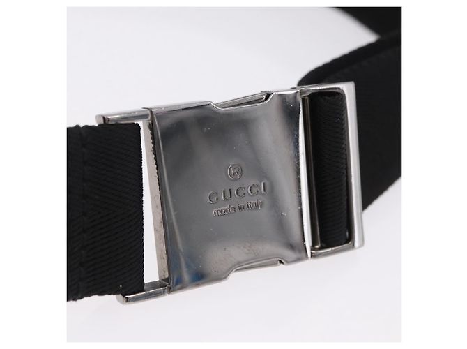 GUCCI GG Canvas Waist Bag Black Silver 131236 - vista 15