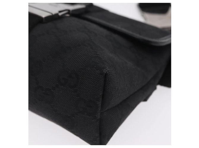 GUCCI GG Canvas Waist Bag Black Silver 131236 - vista 16
