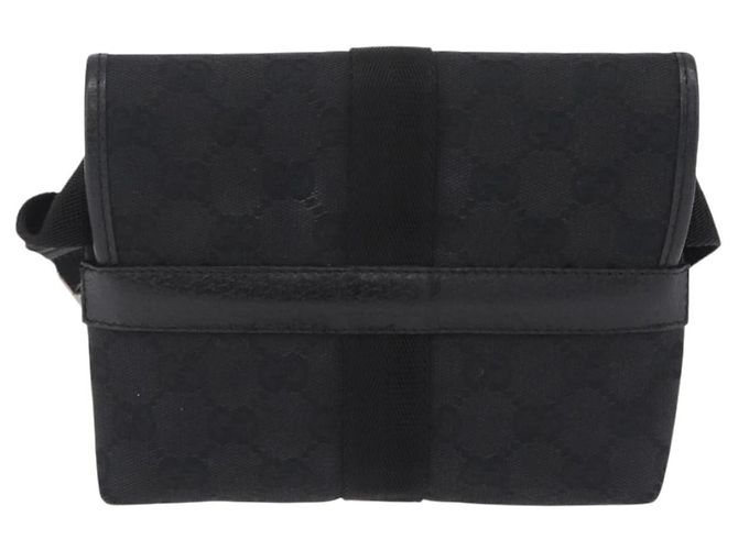 GUCCI GG Canvas Waist Bag Black Silver 131236 - vista 2