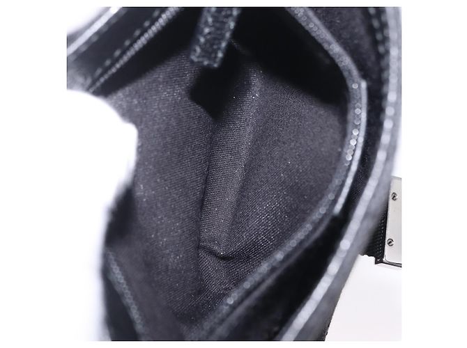 GUCCI GG Canvas Waist Bag Black Silver 131236 - vista 24