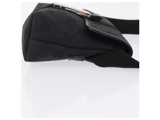 GUCCI GG Canvas Waist Bag Black Silver 131236 - vista 3